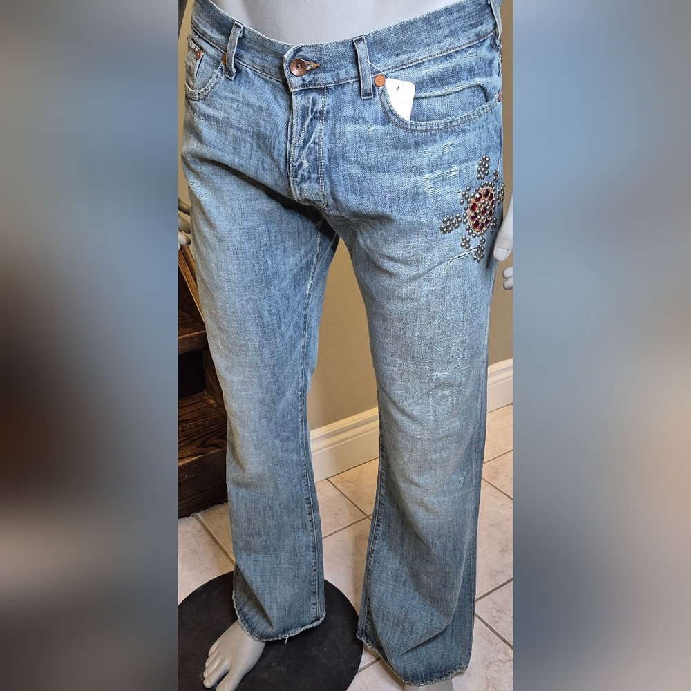 Guess Falcon Low Rise Bootcut Jeans with Vintage Distressing - Picture 5 of 13